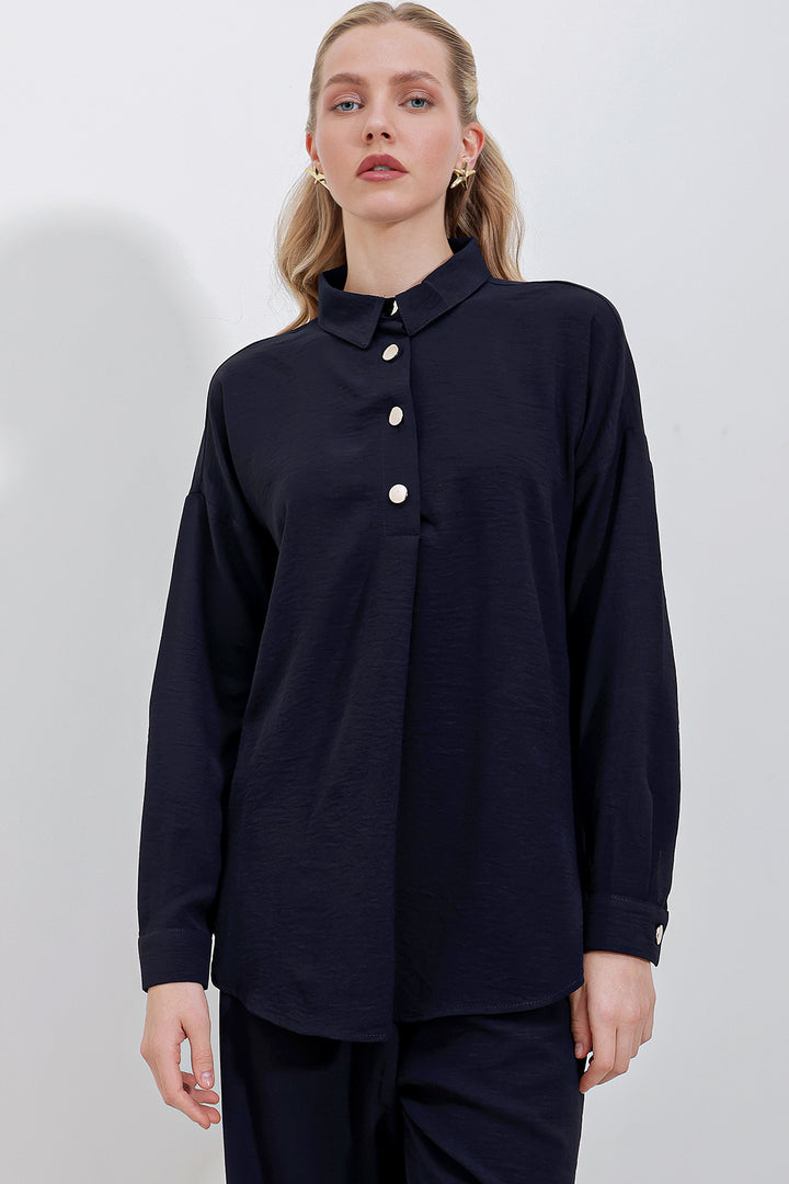 Bigdart 6631 Ensemble Oversize Haut-Bas - Bleu marine