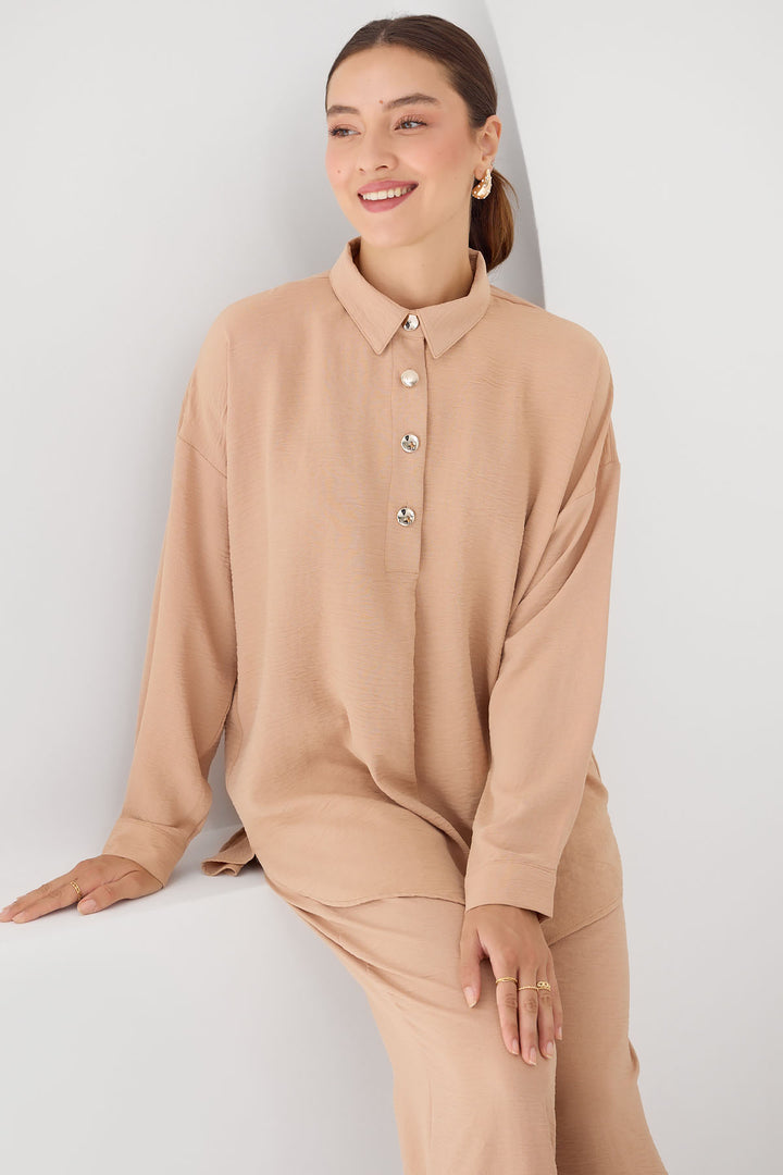 Bigdart 6631 Ensemble Haut-Bas Oversize - Taupe