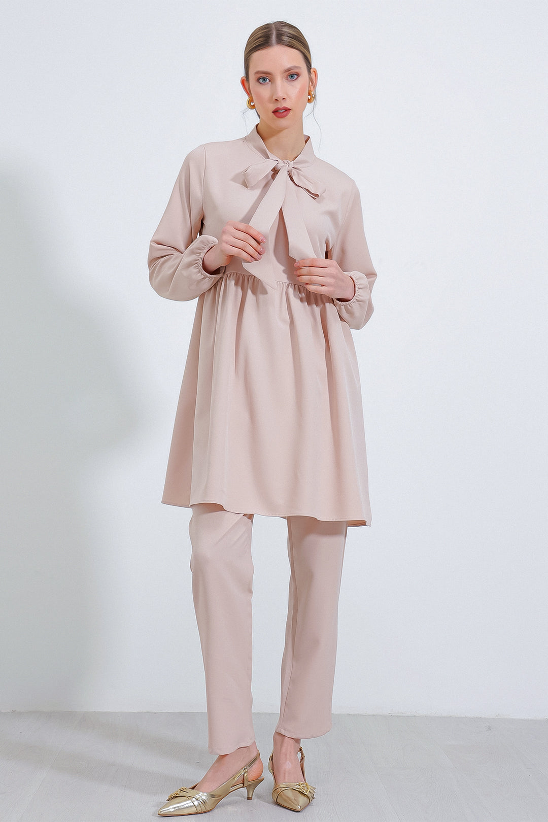 Bigdart Ensemble Haut et Bas en Tricot Crème Femme 6654
