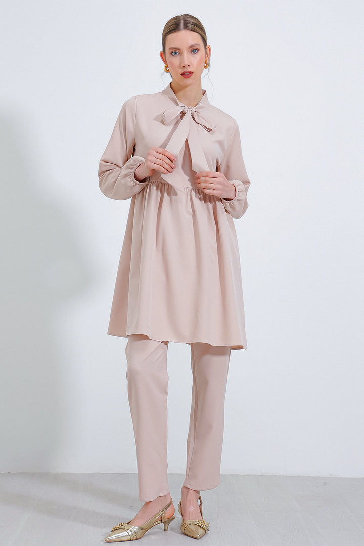 Bigdart Ensemble Haut et Bas en Tricot Crème Femme 6654