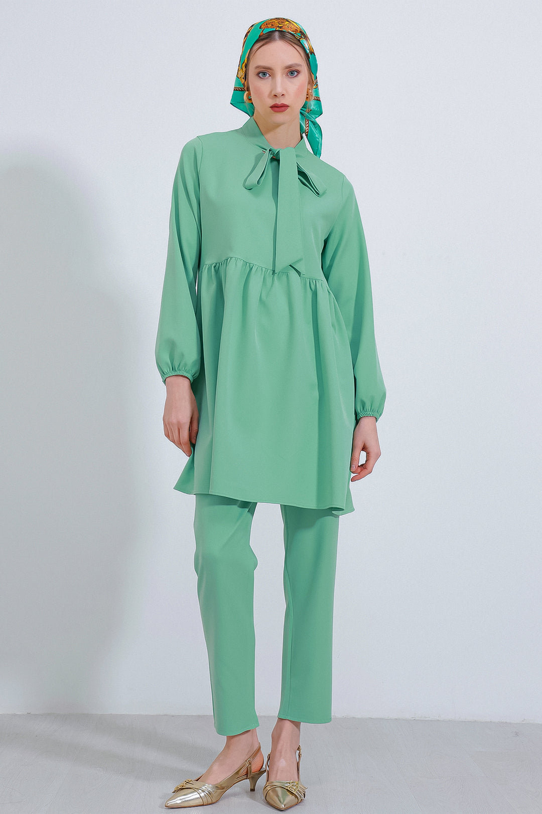 Bigdart Ensemble Haut et Bas en Tricot Vert Menthe Femme 6654