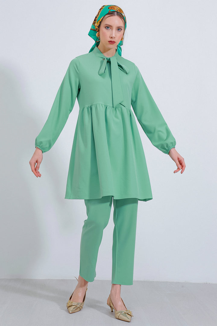Bigdart Ensemble Haut et Bas en Tricot Vert Menthe Femme 6654