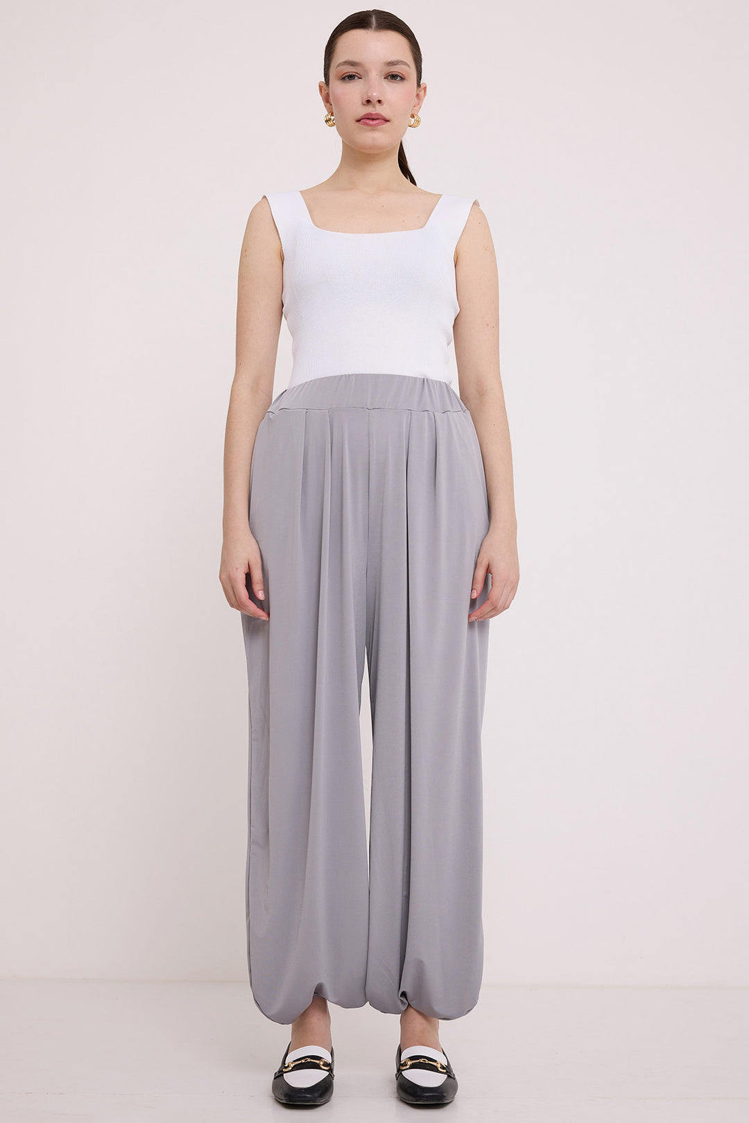 Bigdart Pantalon sarouel gris pour femmes 6659 - Gris