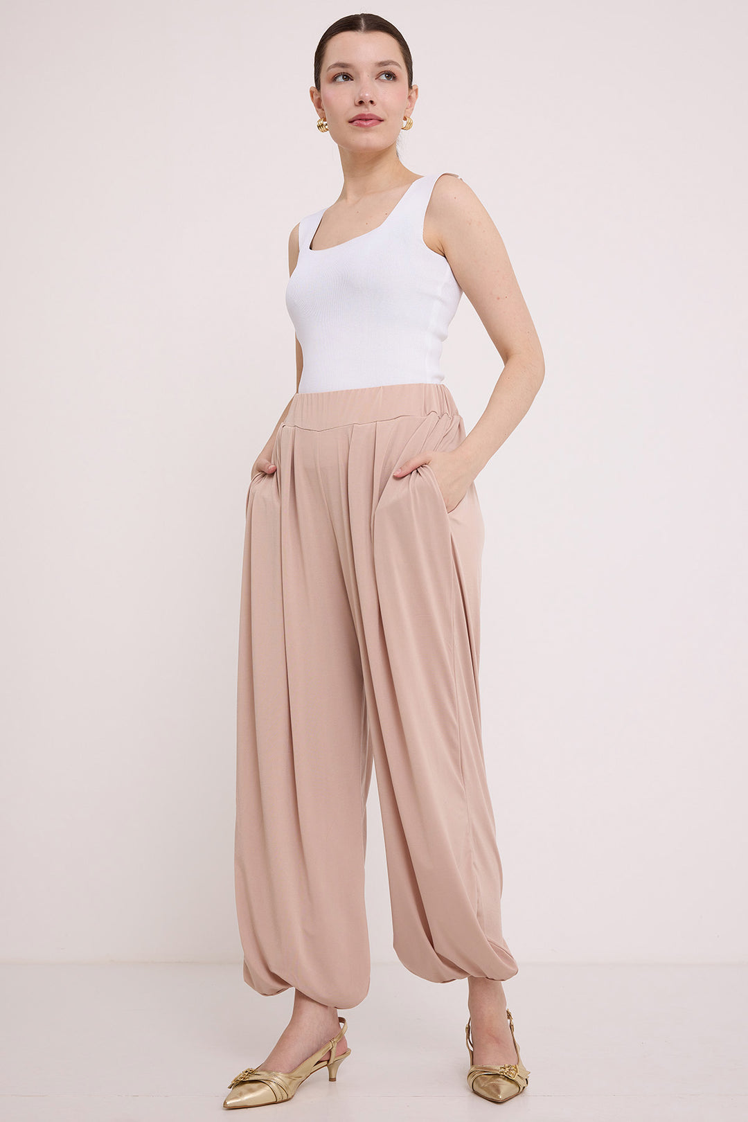 Bigdart Pantalon Sarouel Femme Crème 6659 - Crème