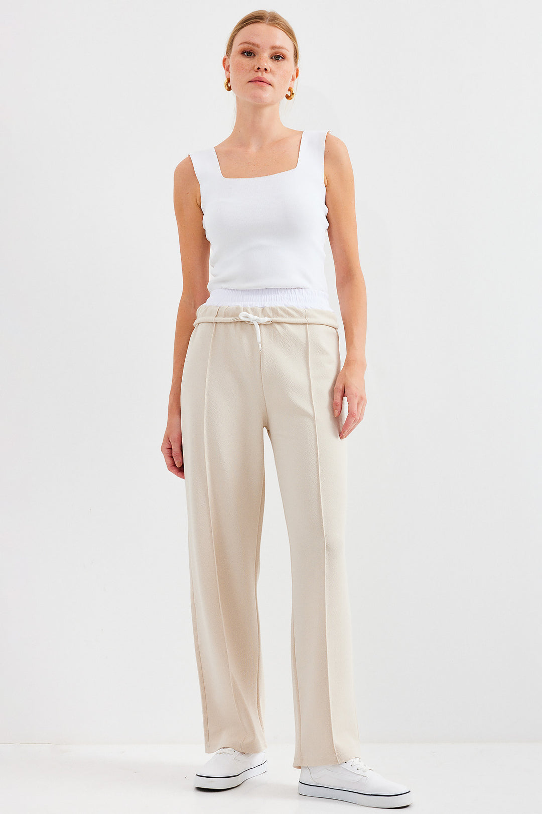 Bigdart 6662 Pantalon à poches - Crème