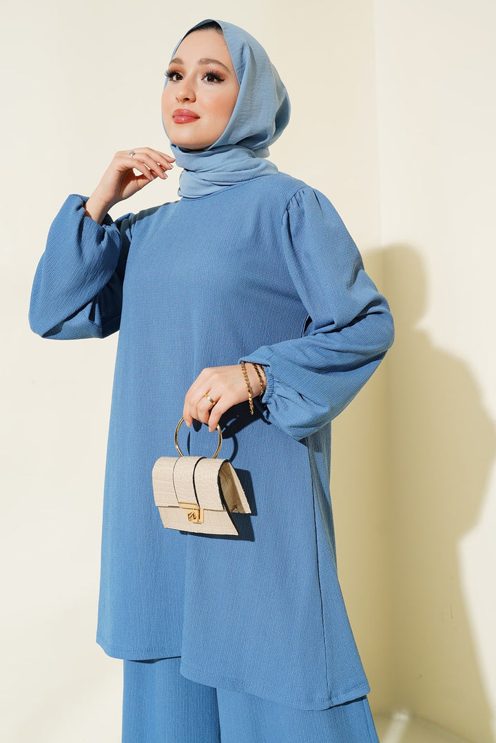 Bigdart Ensemble tunique et pantalon en indigo pour femme 6663 - Indigo