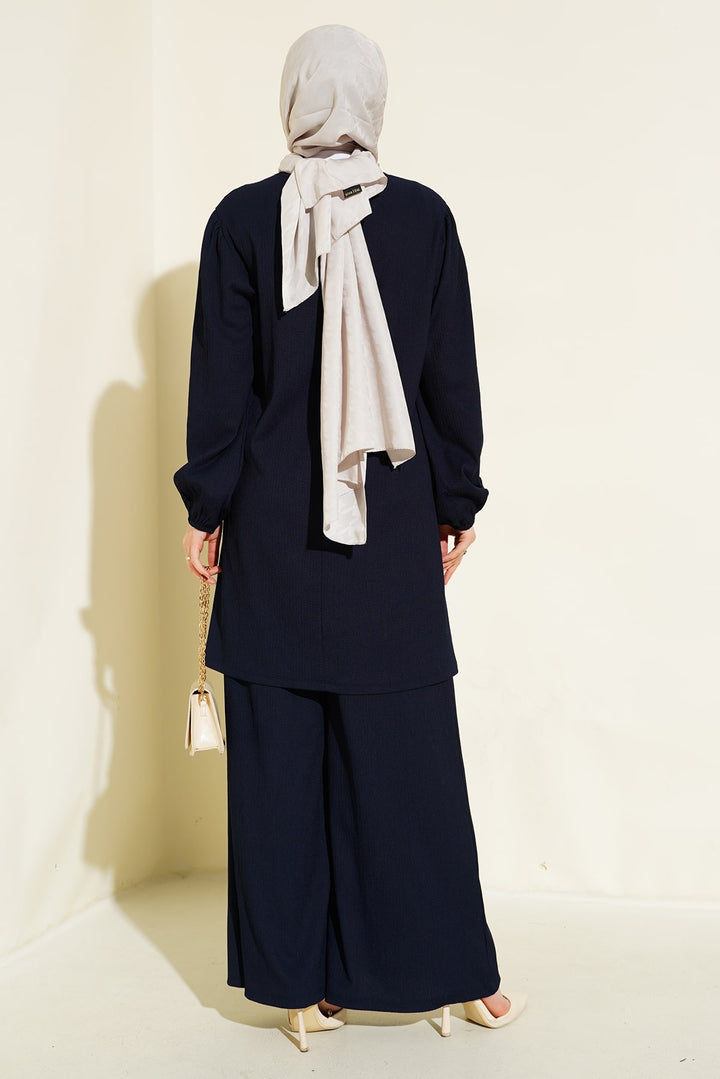 Bigdart Ensemble Tunique Pantalon Femme Bleu marine 6663 - Bleu marine