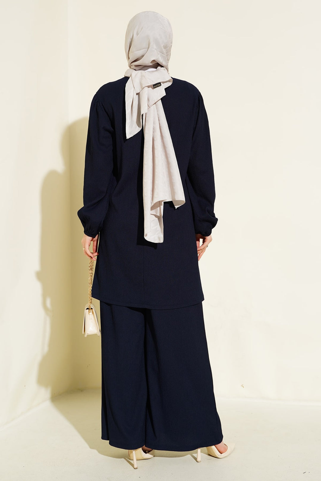 Bigdart Ensemble tunique et pantalon bleu marine pour femmes 6663 - Bleu marine