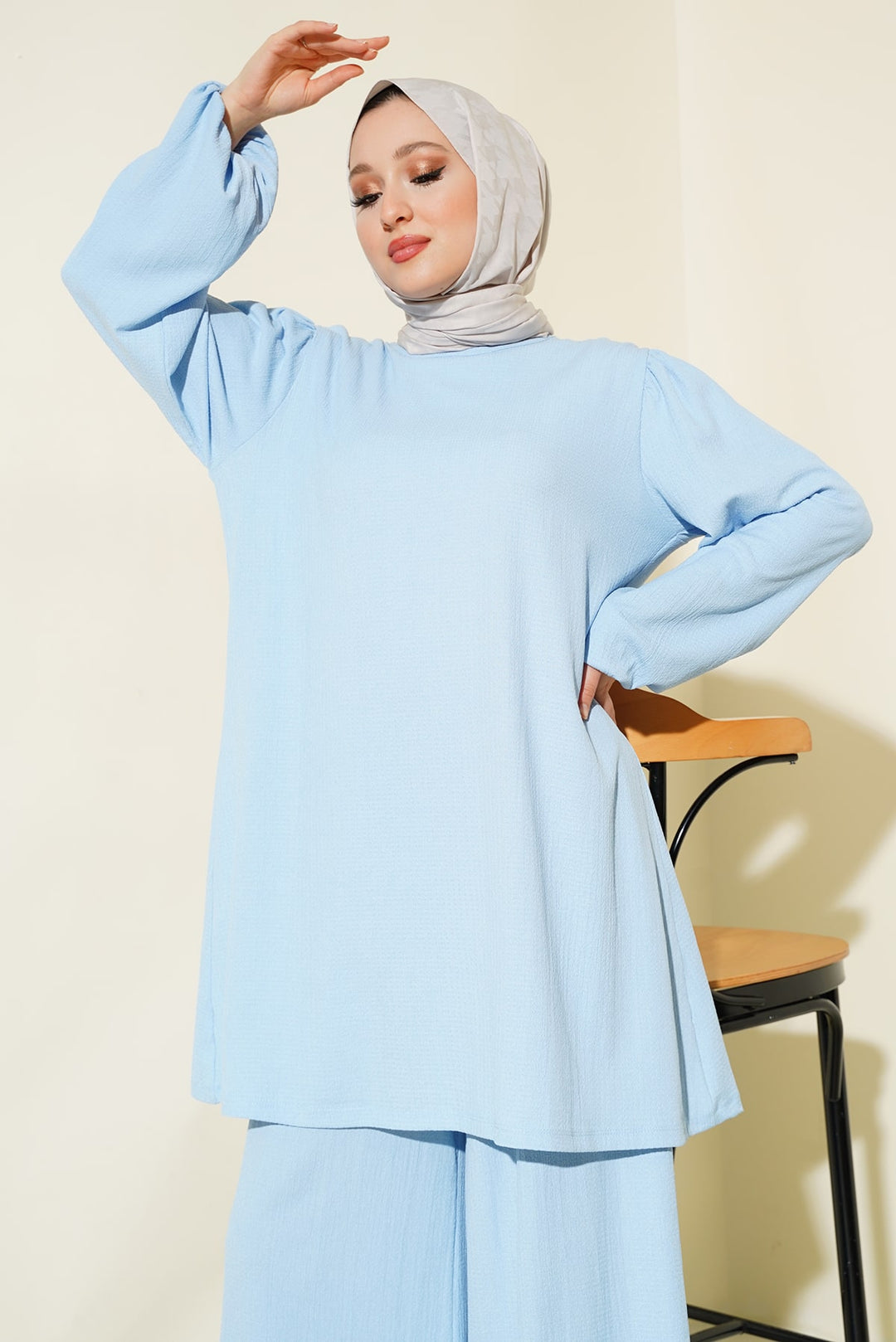 Bigdart Ensemble Tunique Pantalon Femme en Bleu 6663