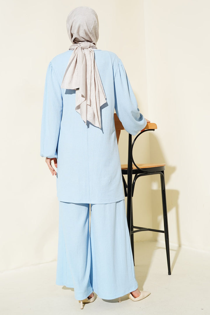 Bigdart Ensemble Tunique Pantalon Femme en Bleu 6663
