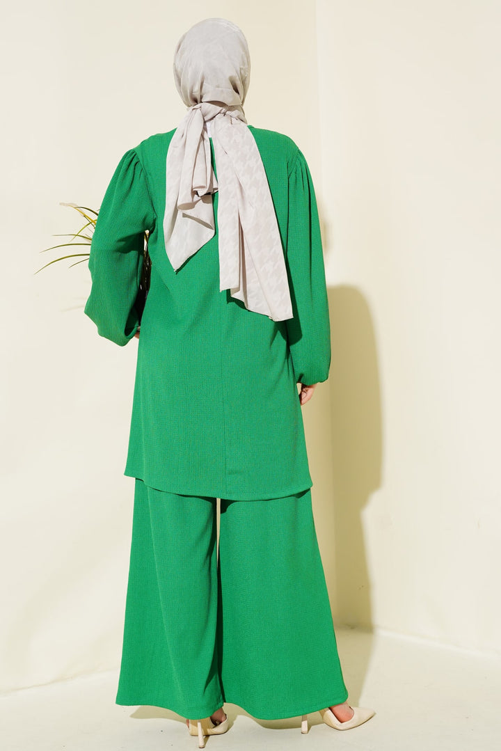Bigdart Femme Tunique Vert Pantalon Ensemble 6663