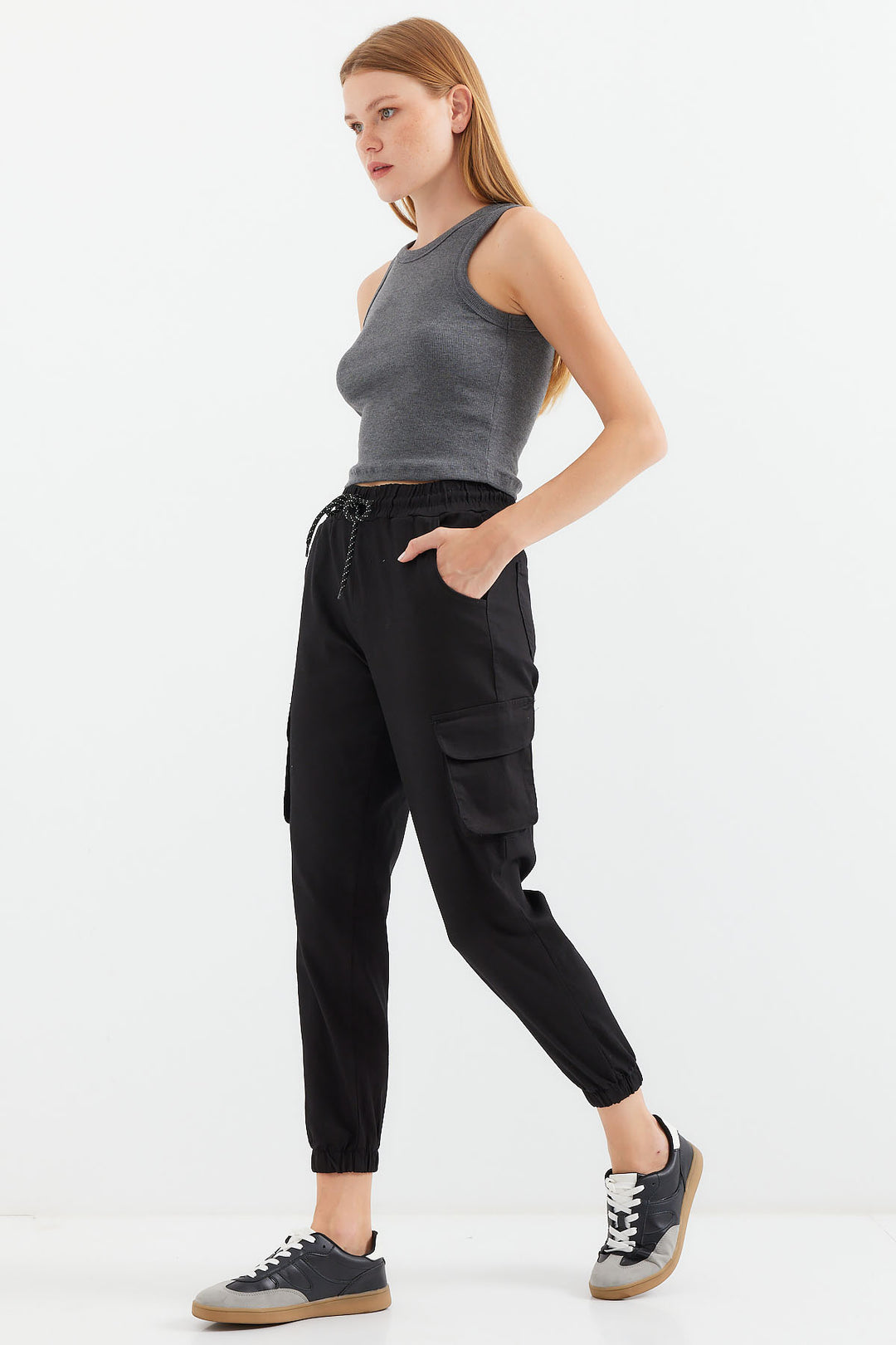 Bigdart 6667 Pantalon Jogger à Poches - Noir