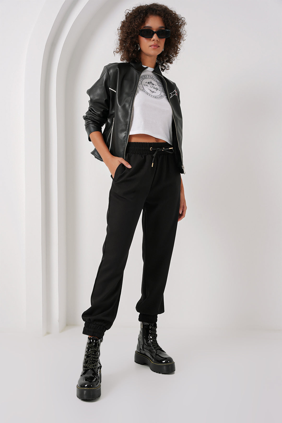 Bigdart 6674 Pantalon de Jogging à Jambes Élastiques - Noir