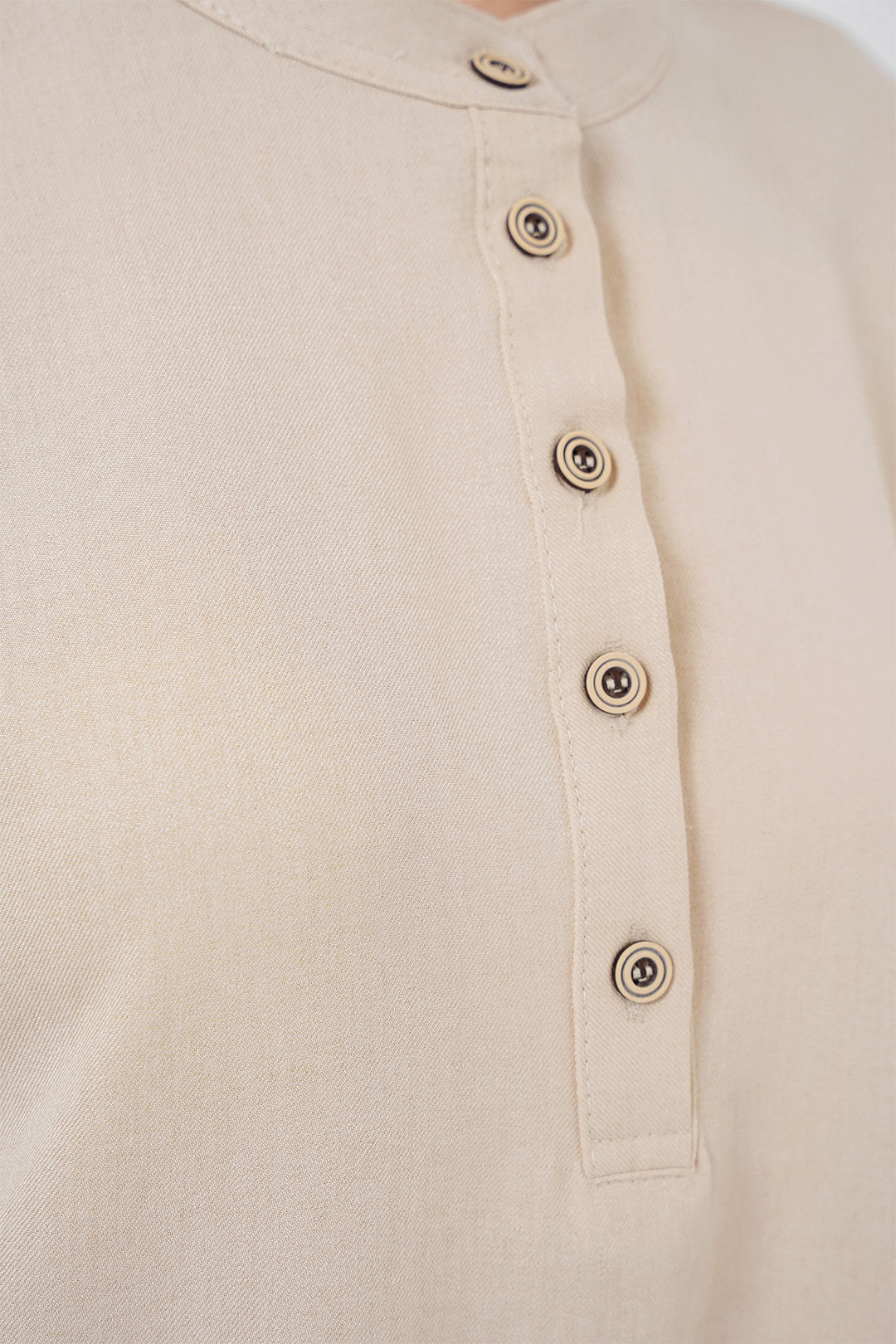 Bigdart 6678 Ensemble Tunique Pantalon en Lin - Crème
