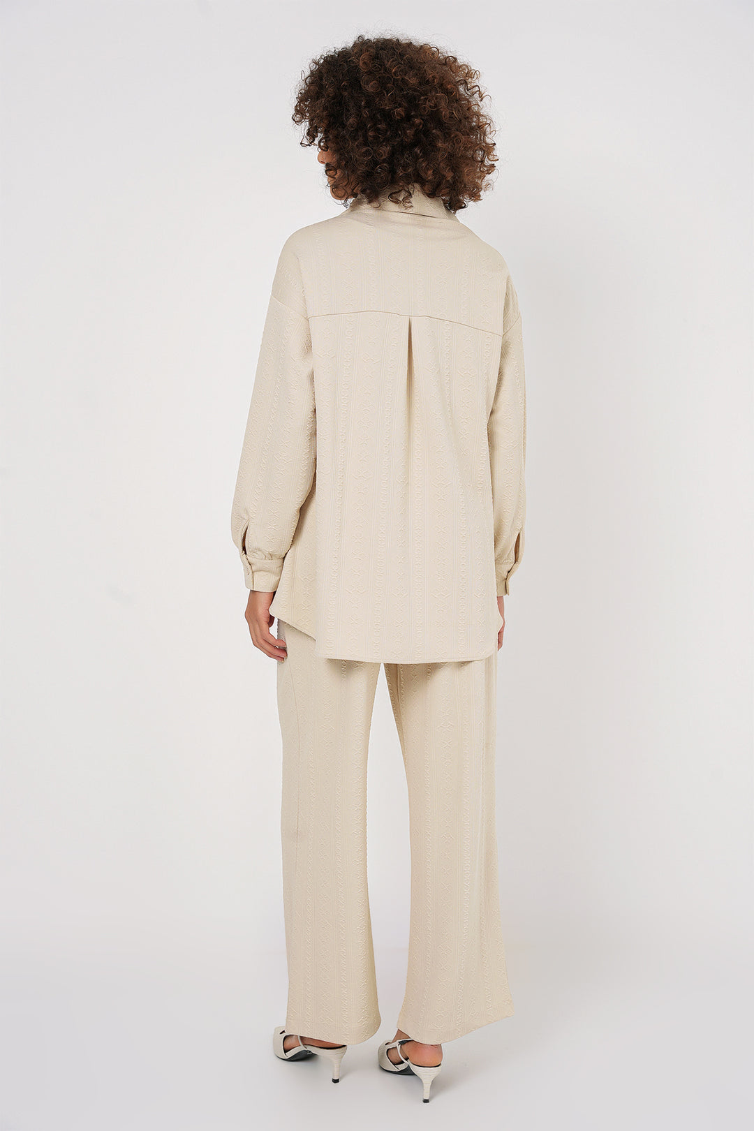 Bigdart 6685 Ensemble Chemise Pantalon - Crème