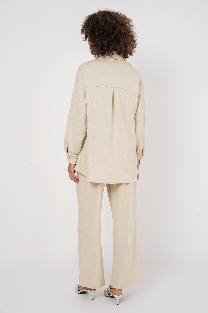 Bigdart 6685 Ensemble Chemise Pantalon - Crème
