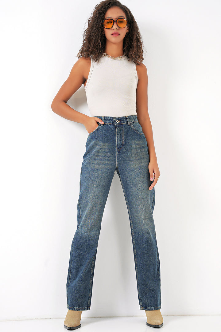 Bigdart Pantalon en jean large 6687 - Indigo
