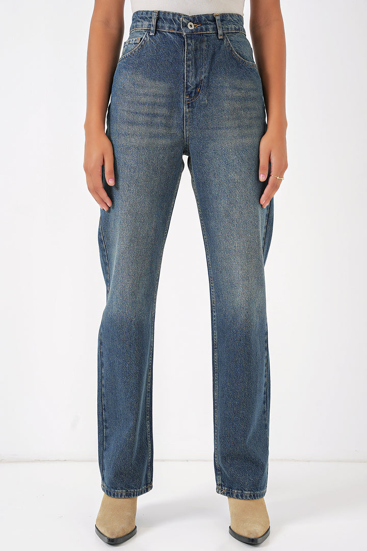 Bigdart Pantalon en jean large 6687 - Indigo