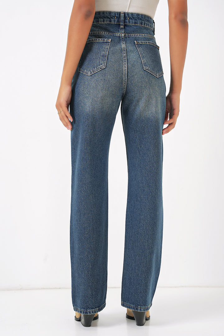Bigdart Pantalon en jean large 6687 - Indigo
