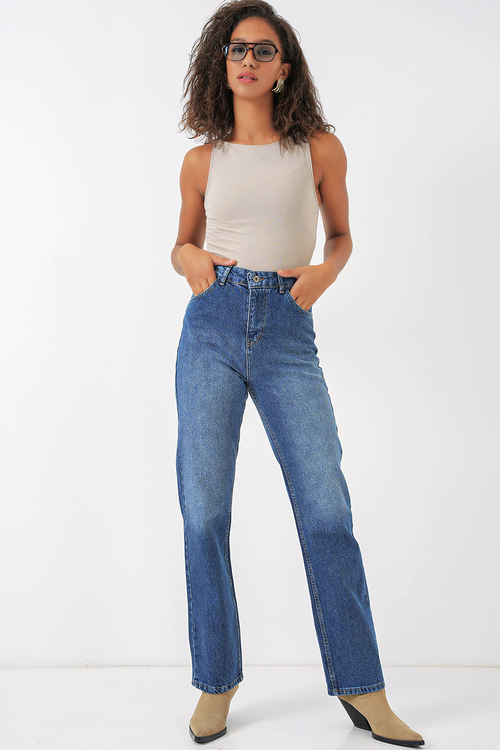 Bigdart 6687 Pantalon en jean large - Bleu