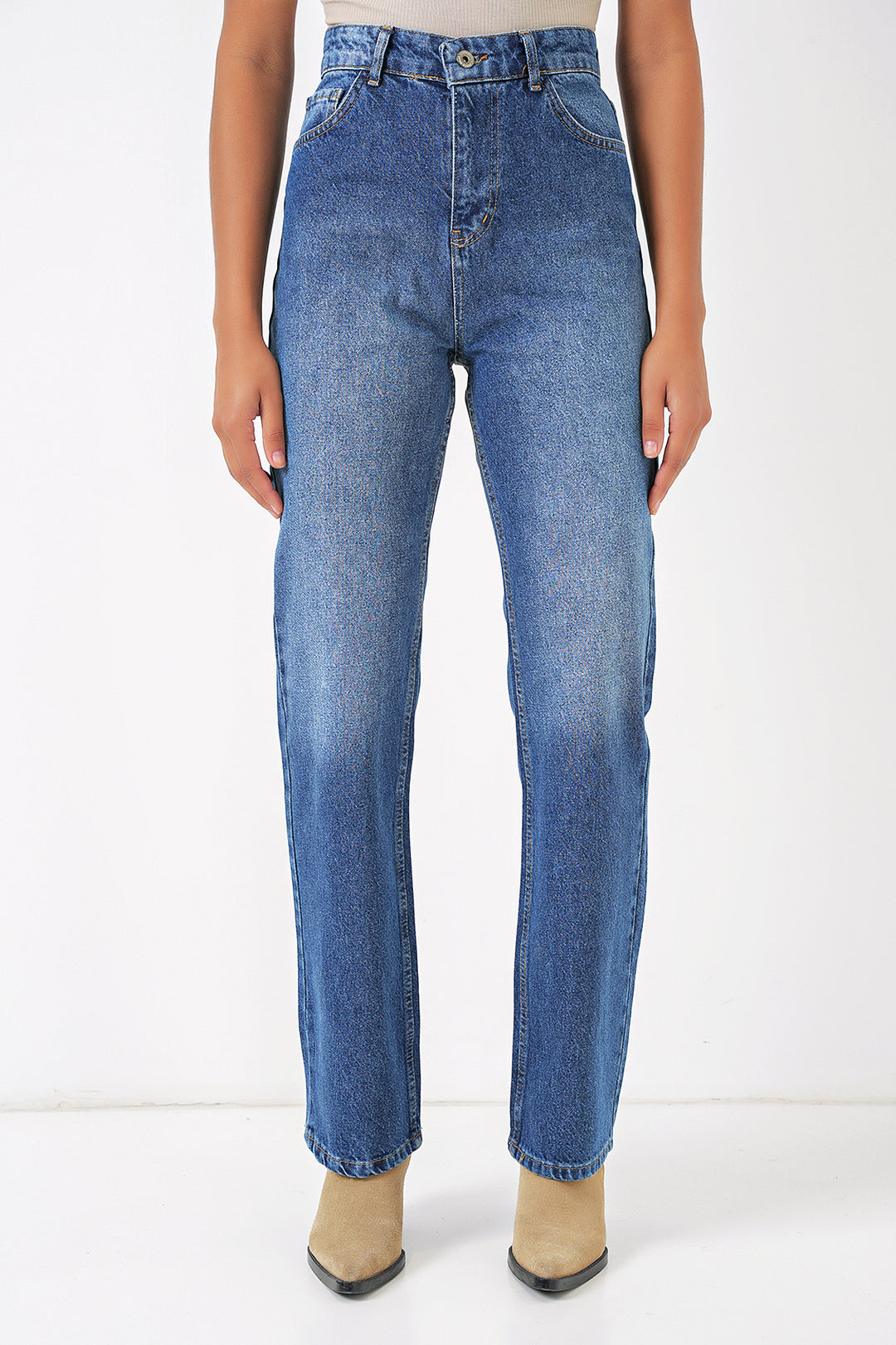 Bigdart 6687 Pantalon en jean large - Bleu