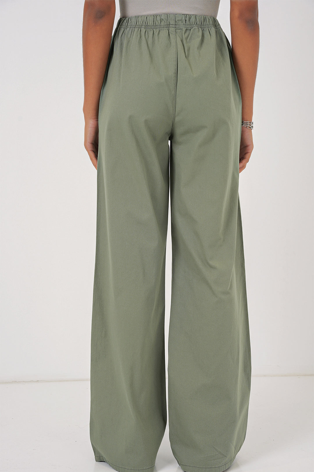 Bigdart 6690 Pantalon large taille haute pour femme - Vert d'eau