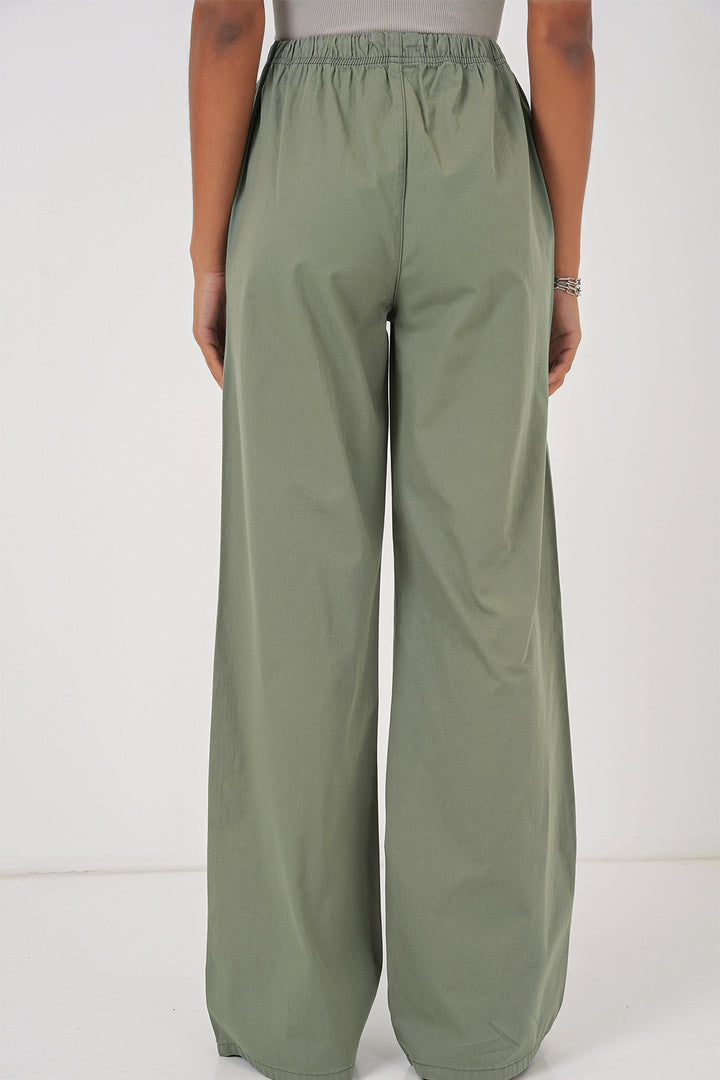 Bigdart 6690 Pantalon large taille haute pour femme - Vert d'eau