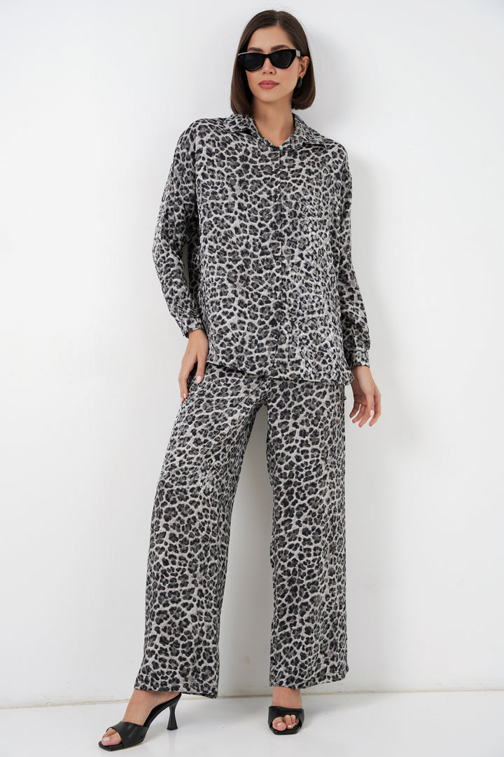Bigdart Ensemble Alt-Üst à Motifs Léopard 6699 - Anthracite