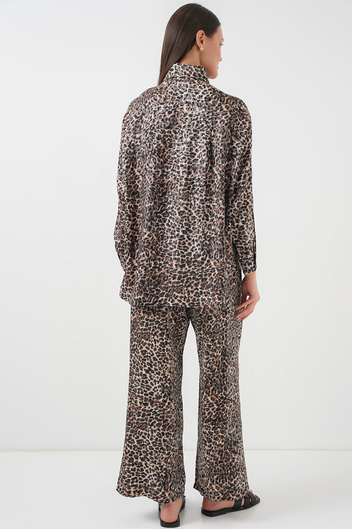 Bigdart Ensemble Bas Haut à Motif Léopard 6699 - Marron Chocolat