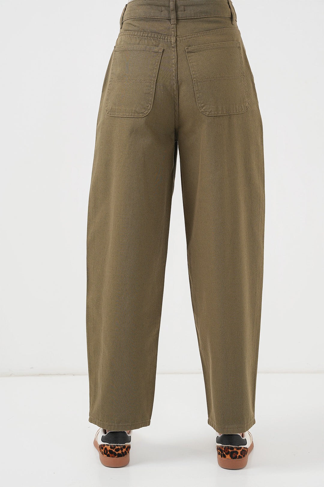 Bigdart Pantalon en jean taille haute 6703 - Kaki