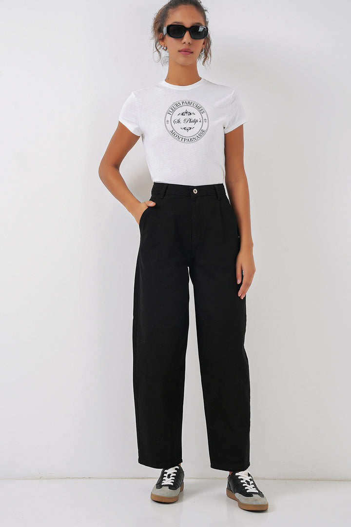 Bigdart 6703 Pantalon en jean taille haute - Noir