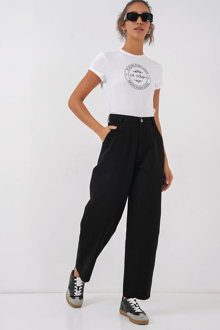 Bigdart 6703 Pantalon en jean taille haute - Noir