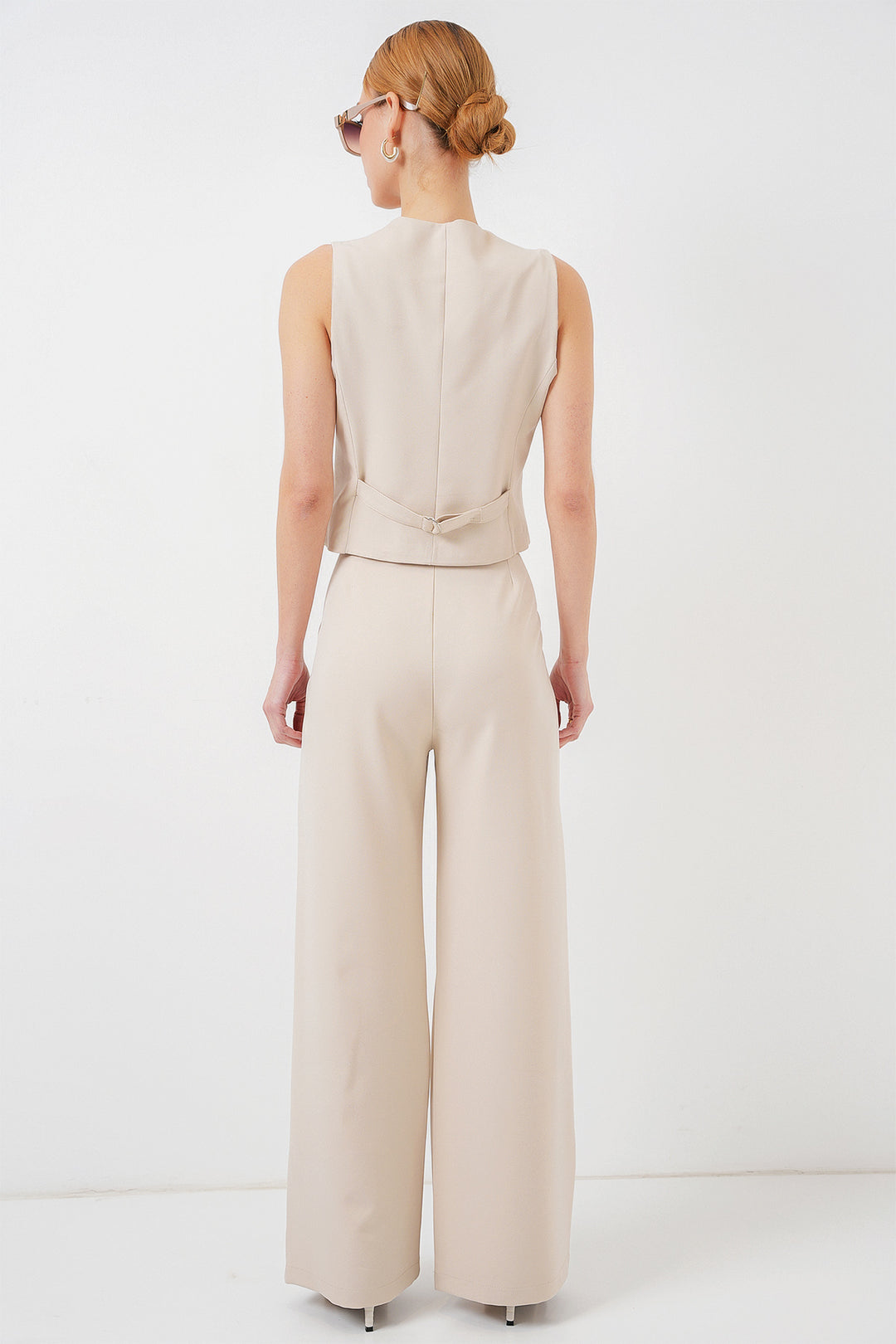 Bigdart Ensemble Pantalon Gilet Femme 6709 - Crème