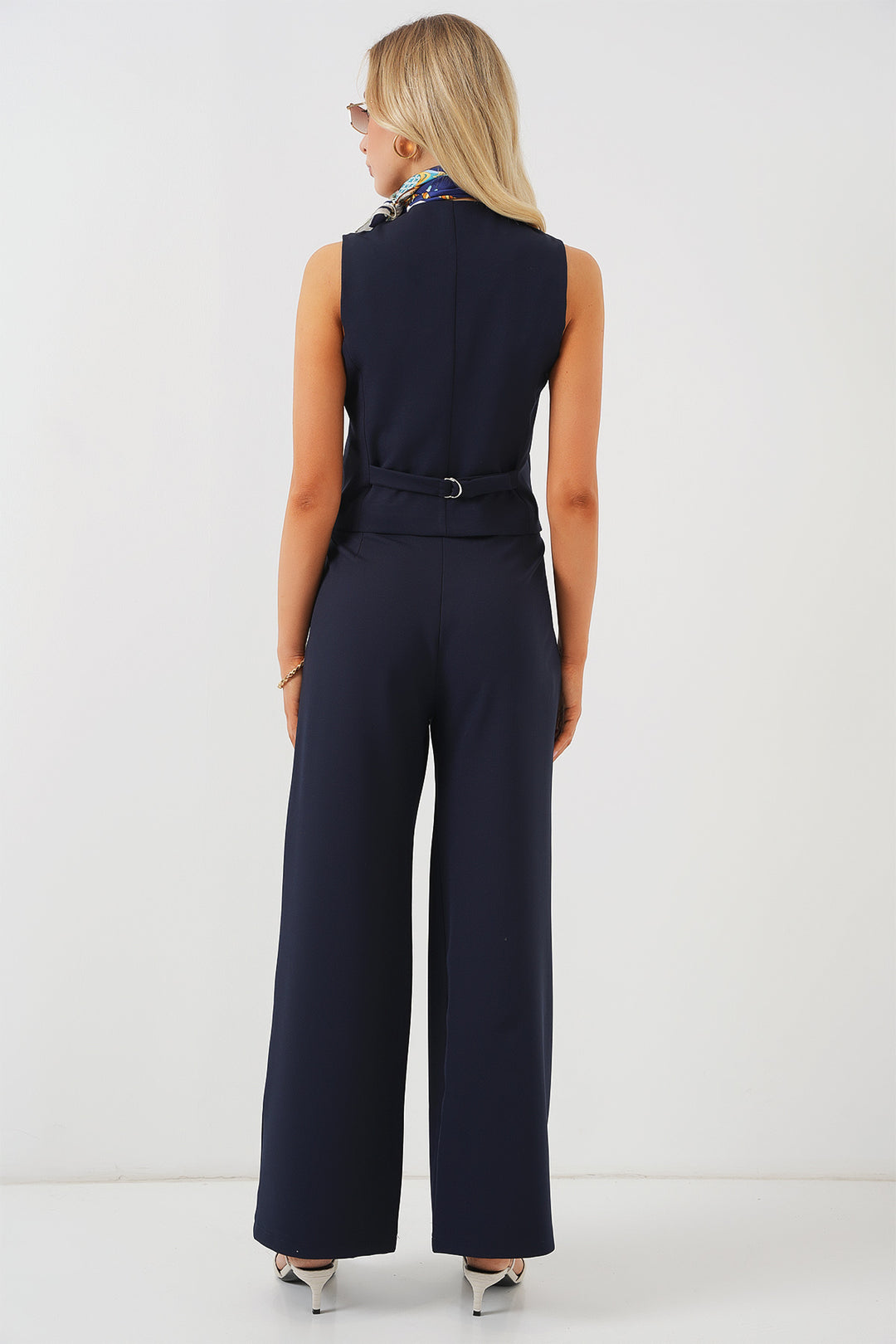Bigdart 6709 Ensemble Pantalon Gilet Femme - Bleu marine
