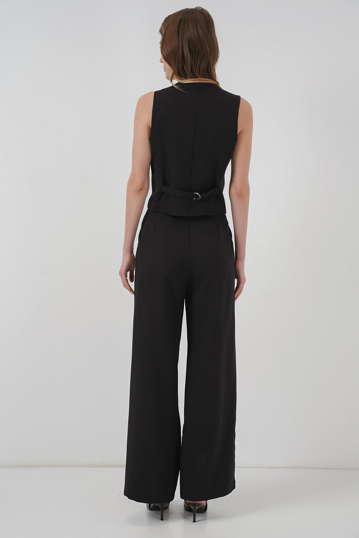 Bigdart 6709 Ensemble de Pantalon et Gilet Femme - Noir