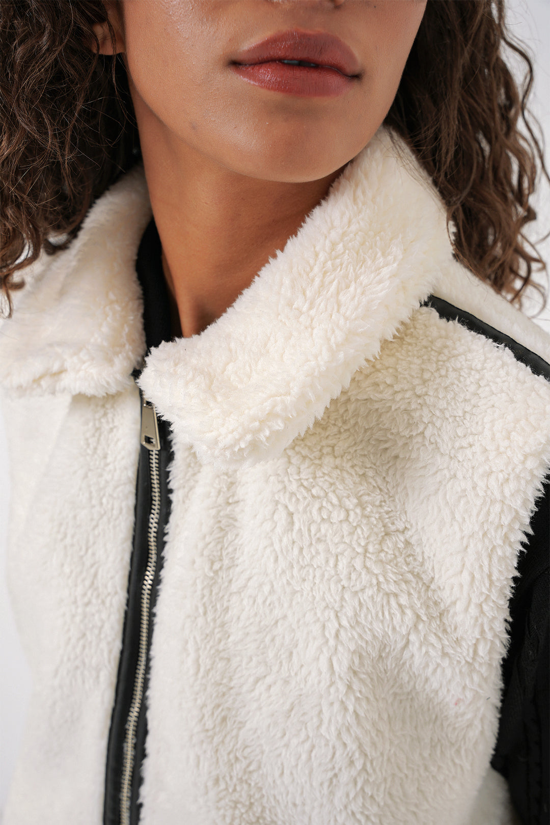Bigdart 6793 Gilet en peluche - Blanc
