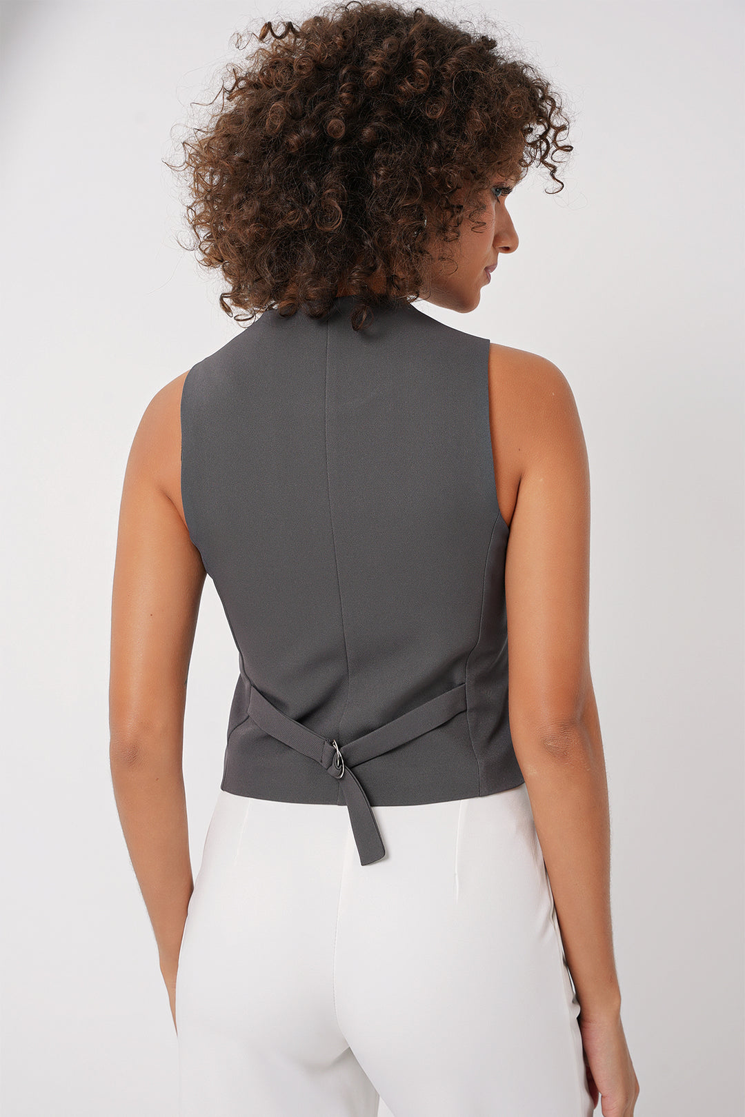 Bigdart 6796 Gilet court en tissu - füme