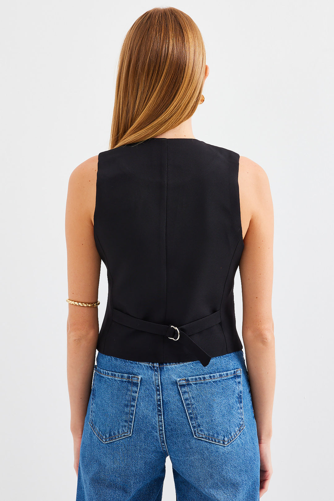 Bigdart Gilet court en tissu 6796 - Noir