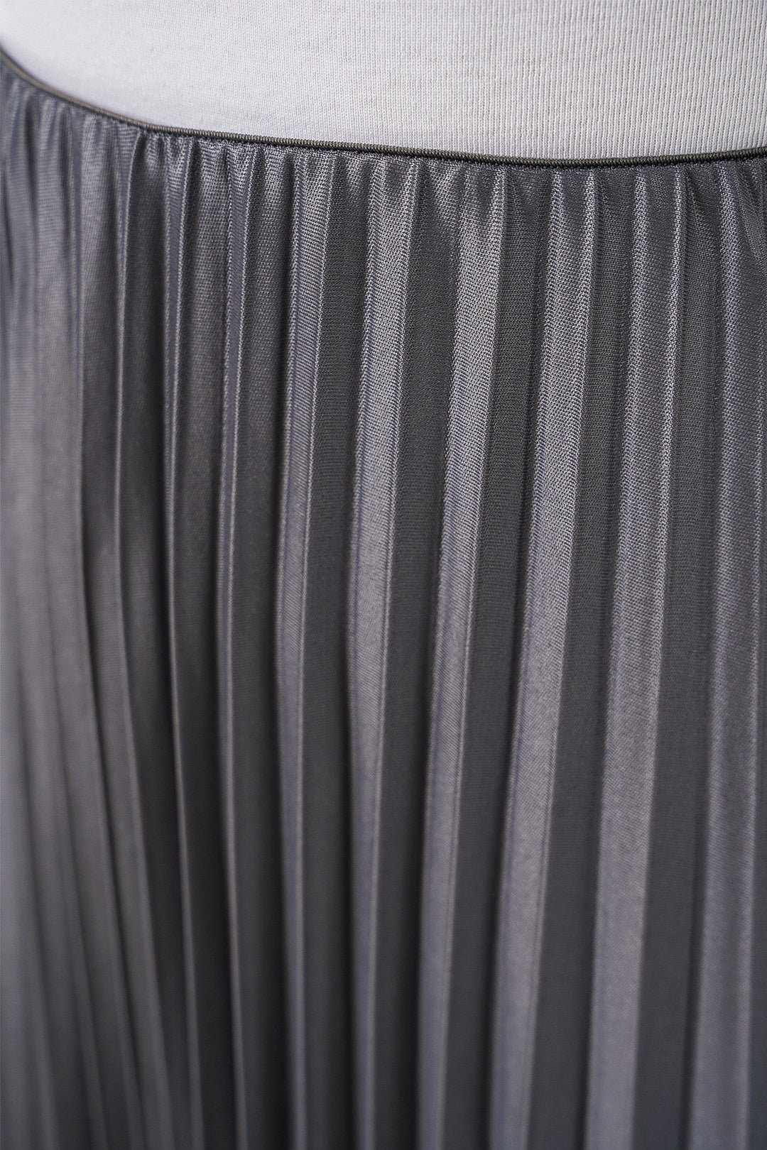 Bigdart 8009 Jupe plissée en simili cuir - Gris