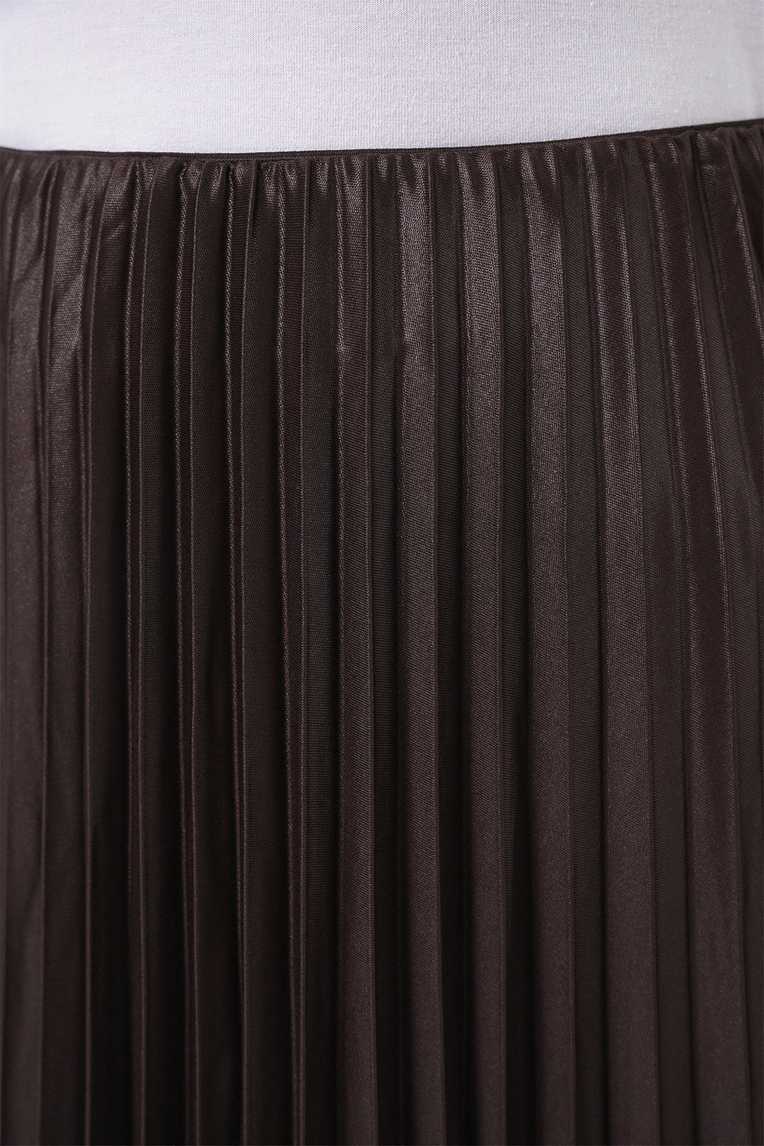 Bigdart 8009 Jupe plissée en simili cuir - Brun