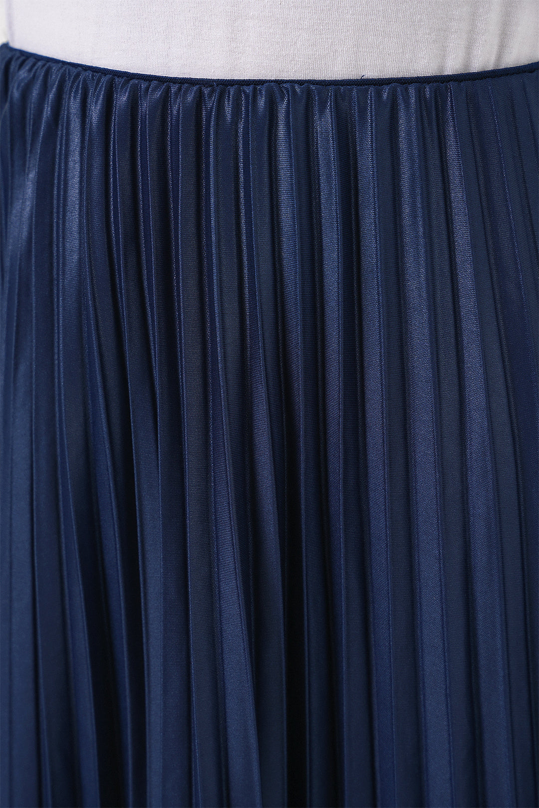 Bigdart 8009 Jupe plissée en simili cuir - Bleu marine