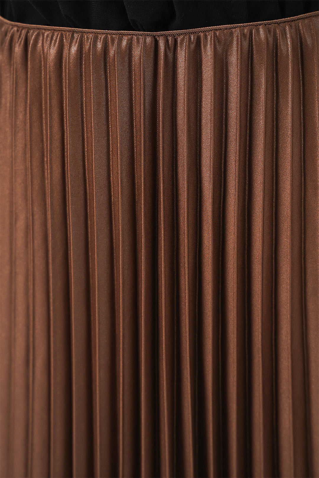 Bigdart 8009 Jupe plissée en simili cuir - Marron