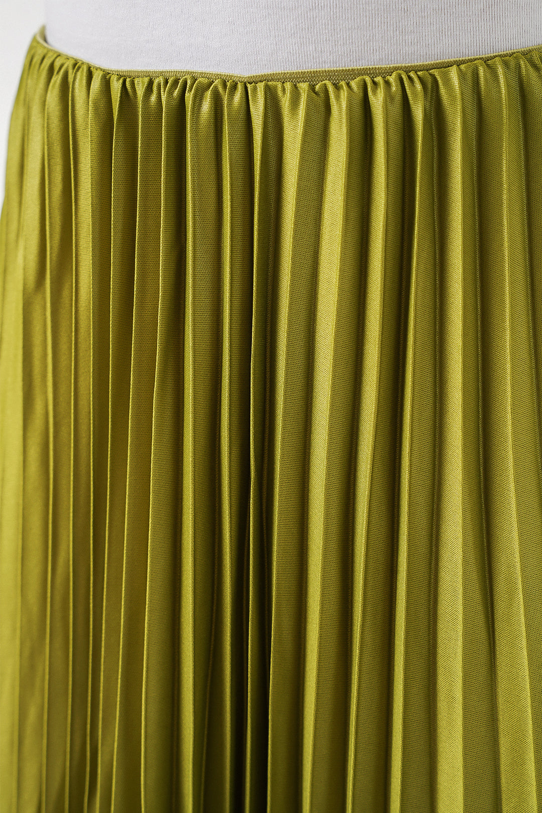 Bigdart Jupe plissée en simili cuir 8009 - Vert huile