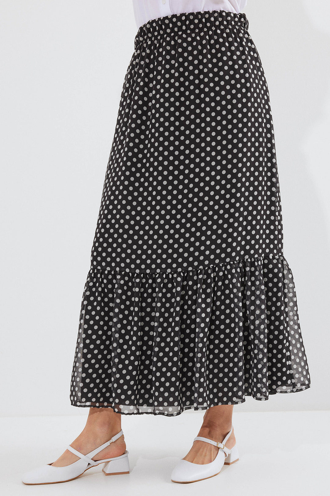 Bigdart 8010 Jupe Chiffon Imprimée - Noir C.