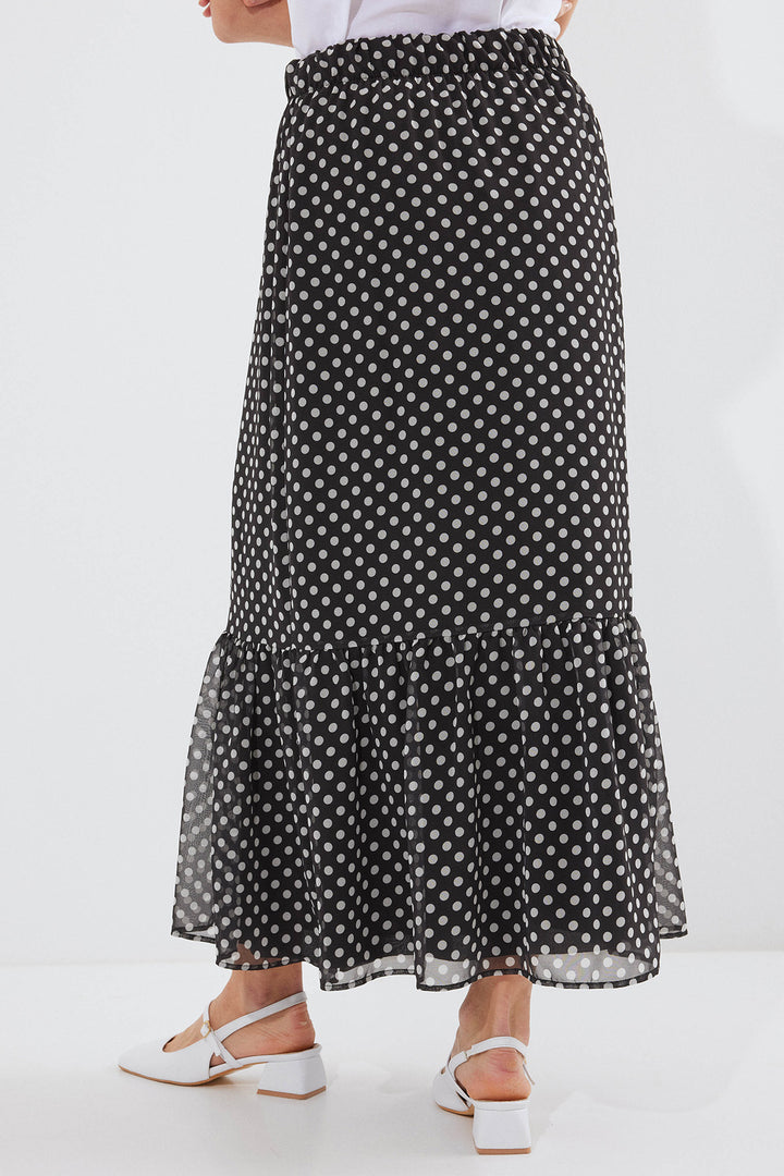 Bigdart 8010 Jupe Chiffon Imprimée - Noir C.