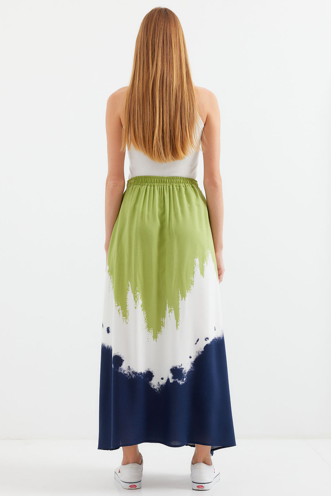 Bigdart 8025 Jupe longue en viscose à motifs - Vert