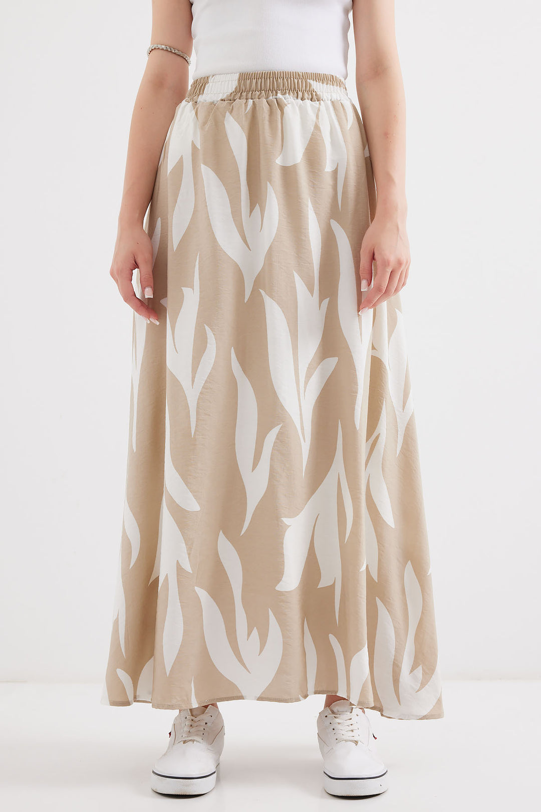 Bigdart 8028 Jupe longue à motifs - Beige