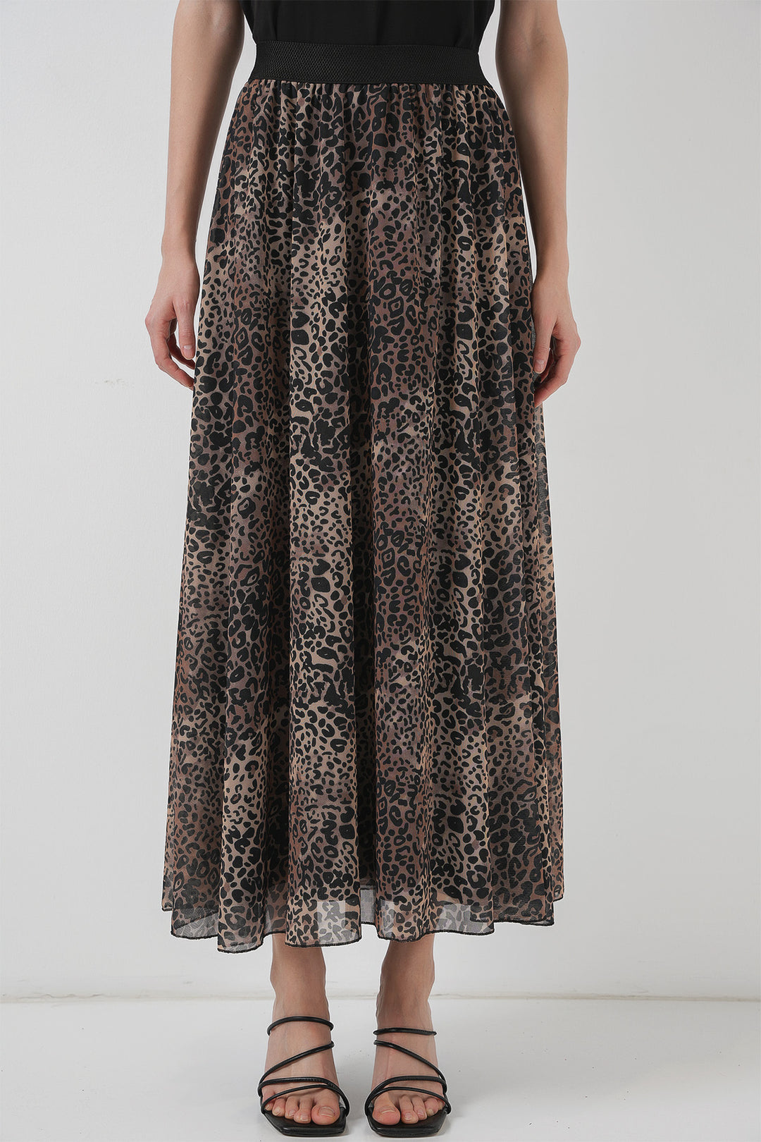 Bigdart Jupe longue en chiffon 8032 - Beige