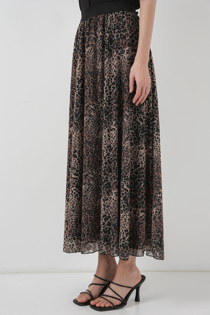Bigdart Jupe longue en chiffon 8032 - Beige