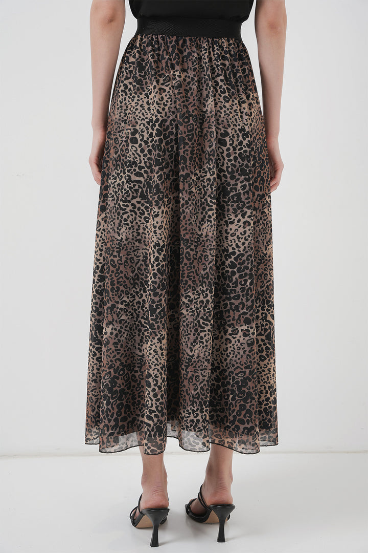 Bigdart Jupe longue en chiffon 8032 - Beige